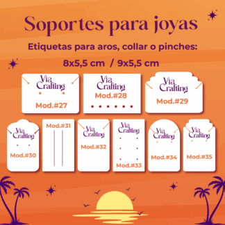 Soporte de Collar/Aros (8x5,5cm/9x5,5cm)