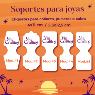 Soporte de Collar/Pulsera (4x11cm / 5,5x12,5cm)